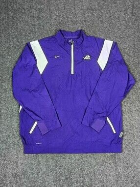 Nike Team Fit Storm TCU Horned Frogs 1/4 Zip Windbreaker Jacket XL Purple.Pre-o